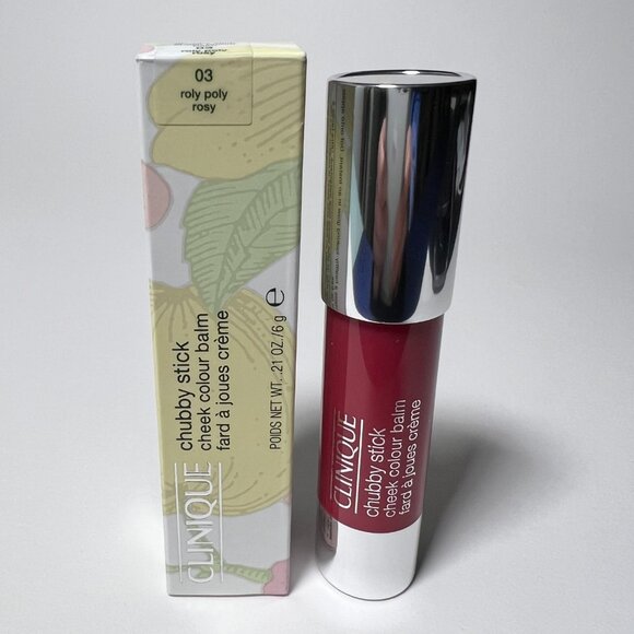 Clinique Chubby Stick Cheek Color Balm Blush Shade 03 Roly Poly Rosy Full Size - Picture 4 of 5